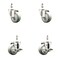Service Caster 3 Inch 316SS Gray Polyurethane Swivel 1/2 Inch Threaded Stem Caster Brakes, 2PK SCC-SS316TS20S314-PPUB-121315-2-TLB2 - alternate 1